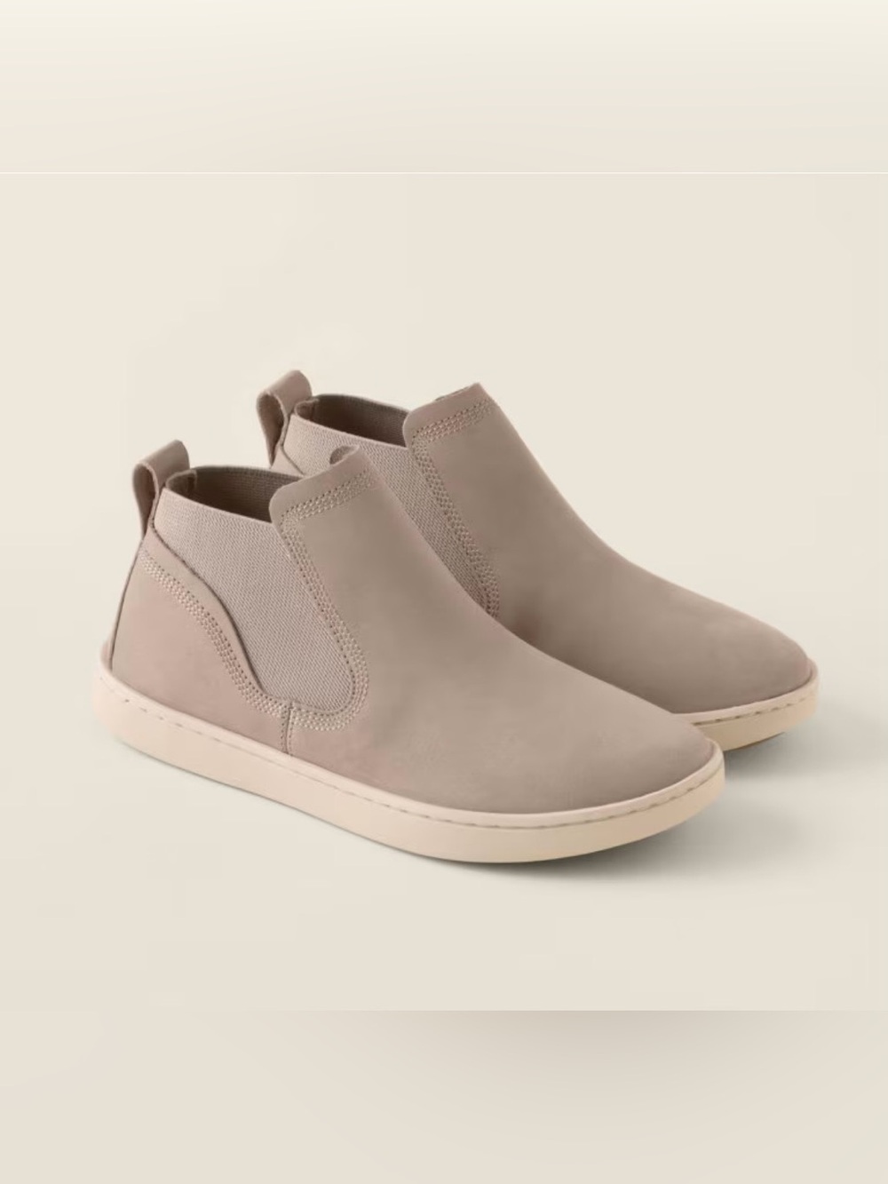 Olukai Pehuea Mid Leather Chelsea Bootie - Taupe Grey -Sz 6.5